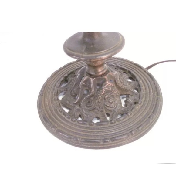 ANTIQUE CAST IRON FELTMAN & CURME COAST TO COAST TABLE LAMP COPPER PLATE EXC! - Picture 2 of 7